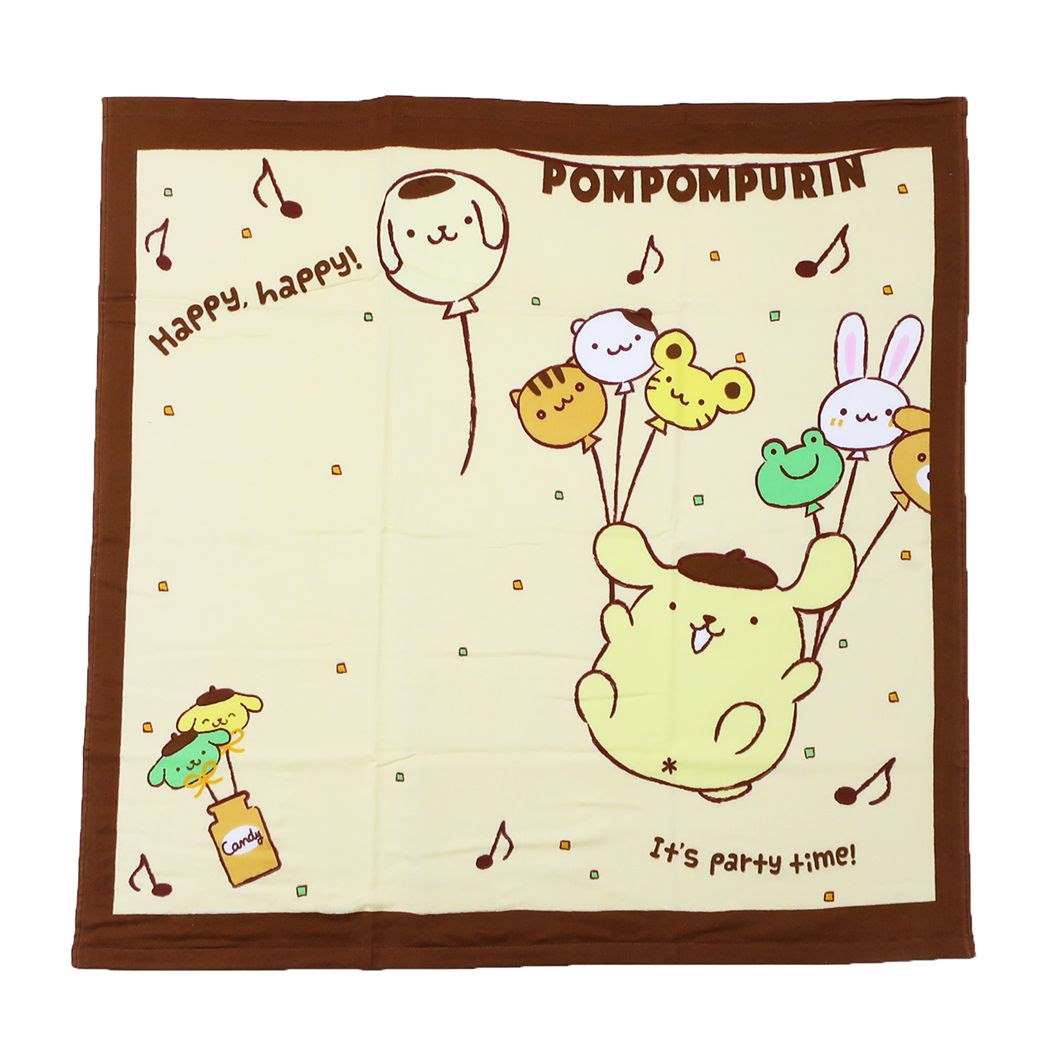 ポムポムプリン キャラクター ベビー バスタオル 湯上げタオル ふんわりスカイ