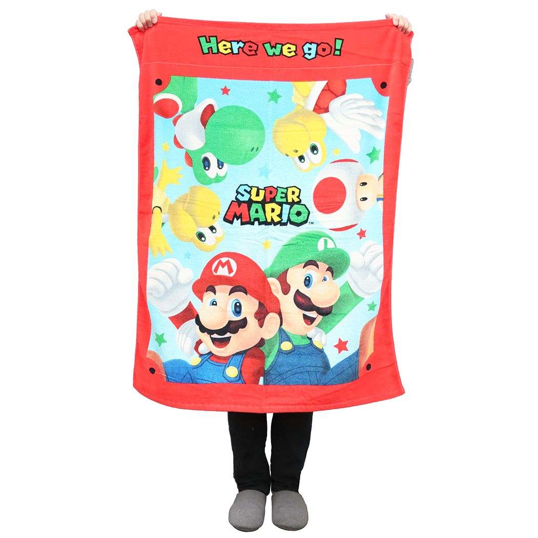 スーパーマリオ キャラクター キッズ タオルケット 制菌 お昼寝ケット マリオスターズ グッズ プレゼント 男の子 女の子 ギフト