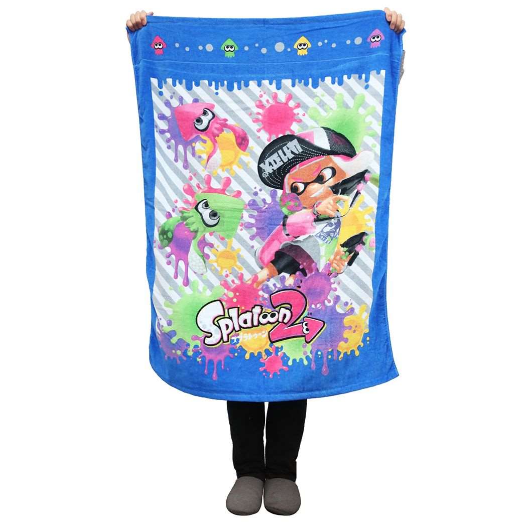 キッズ タオルケット スプラトゥーン2 制菌 お昼寝ケット ネムリノジカン 子供用夏用寝具 キッズタオル 女の子 男の子 プレゼント