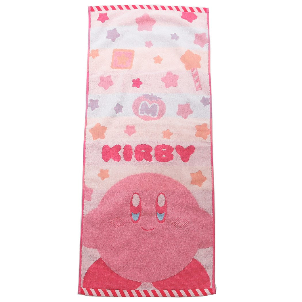 星のカービィ フェイスタオル ジャガードロングタオル ふんわりKirby nintendo 丸眞 プレゼント 男の子 女の子 ギフト