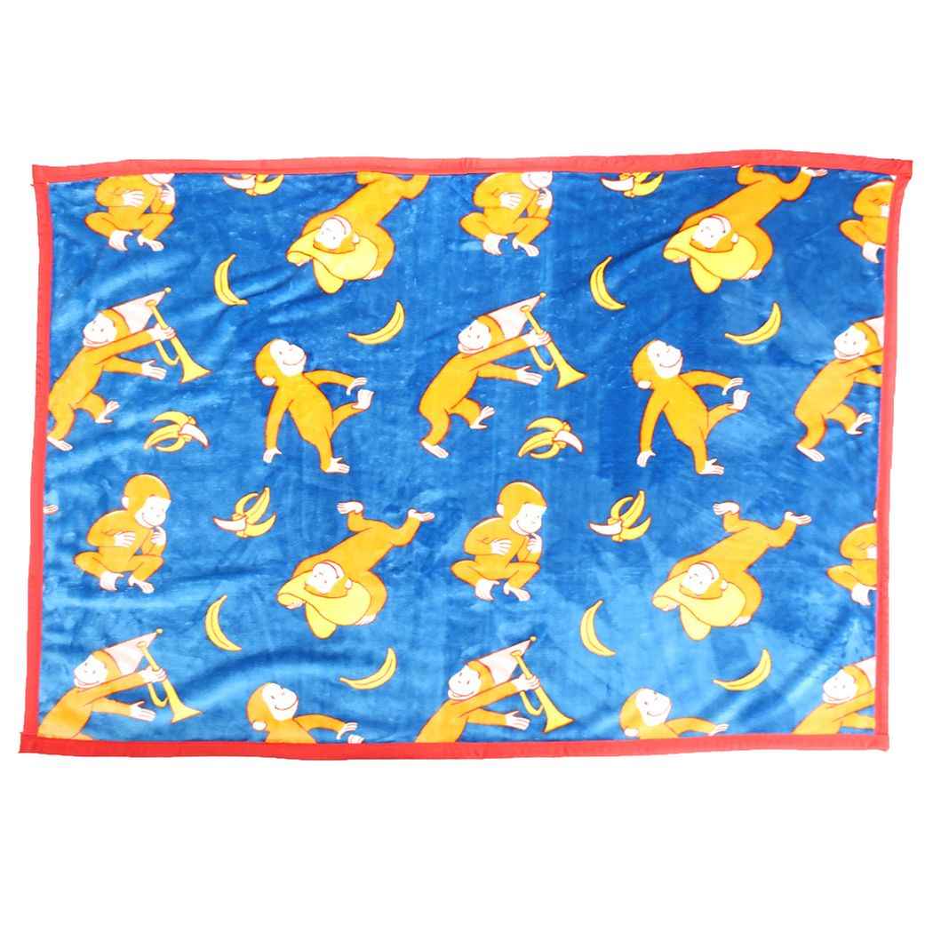 おさるのジョージ 絵本キャラクター ハーフ毛布 ビッグ マイヤー ブランケット ジョージスタイル