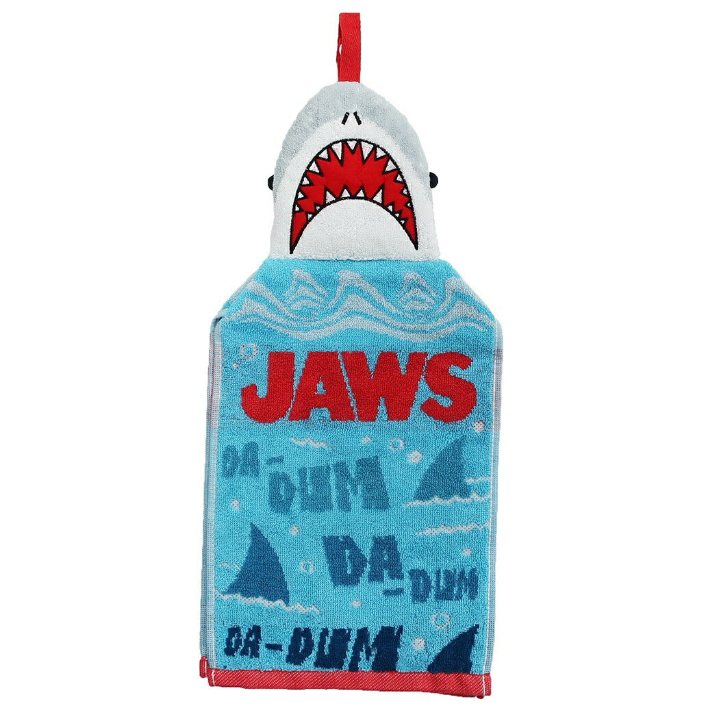 ジョーズ 吊り下げタオル マスコット付き タオル JAWS BLUE ユニバーサル映画 丸眞 プレゼント 男の子 女の子 ギフト