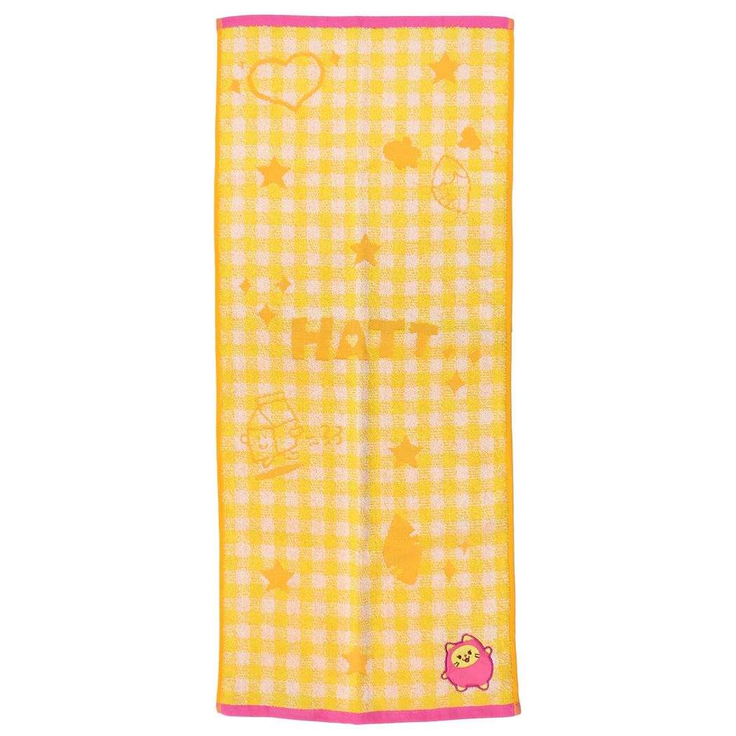 フェイスタオル WDZY ジャガードロングタオル LINE FRIENDS チェック HATT 新生活雑貨