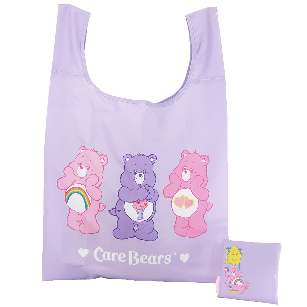 折りたたみ ショッピングバッグ ケアベア エコバッグ パープルベア Care Bears 丸眞 プレゼント 男の子 女の子 ギフト