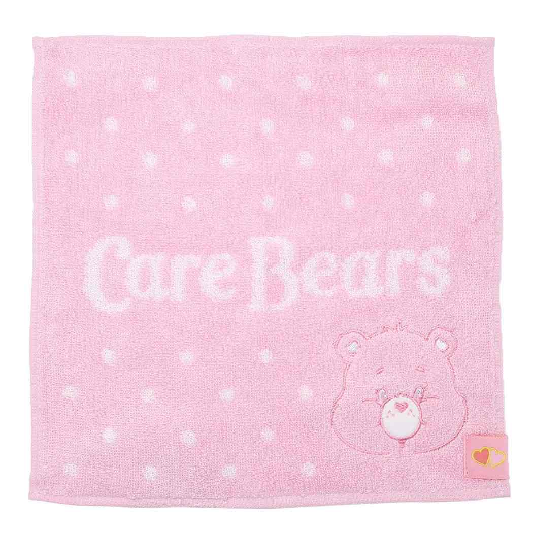 ケアベア キャラクター ミニタオル ジャガードハンカチタオル パステルドットフェイス ピンク CareBears プレゼント 男の子