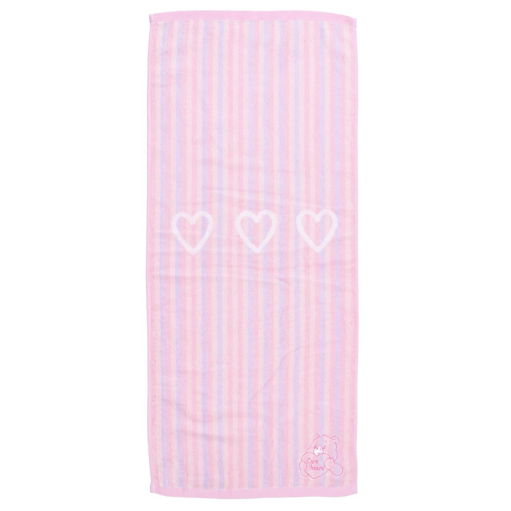 ケアベア フェイスタオル ジャガードロングタオル ケアベアハート CareBears 丸眞 プレゼント 男の子 女の子 ギフト