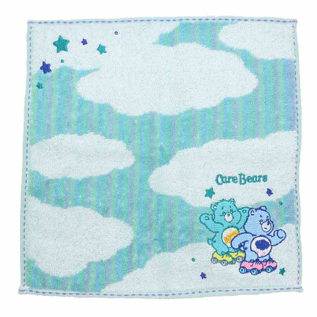 ケアベア キャラクター ミニタオル ジャガードハンカチタオル コンビベア ブルー CareBears