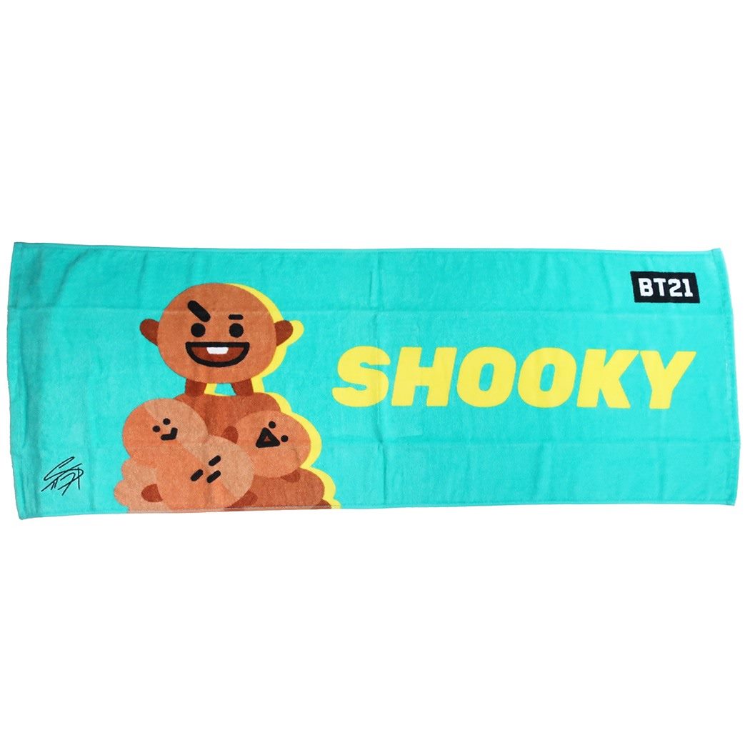 BT21 LINE FRIENDS キャラクター スポーツタオル 制菌 ミニバスタオル チアー SHOOKY 丸眞 プレゼント 男の子