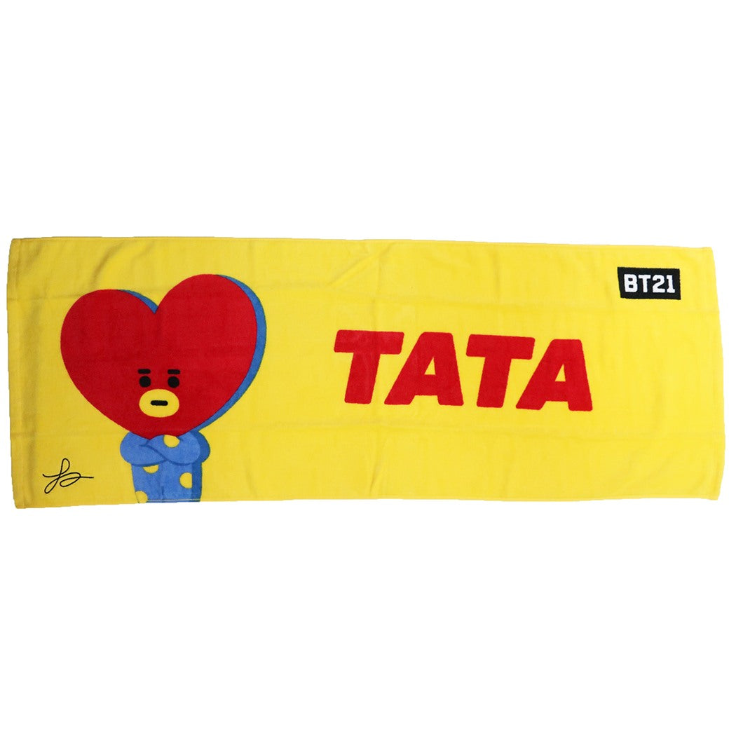 BT21 スポーツタオル 制菌 ミニバスタオル チアー TATA LINE FRIENDS 丸眞 プレゼント 男の子 女の子 ギフト