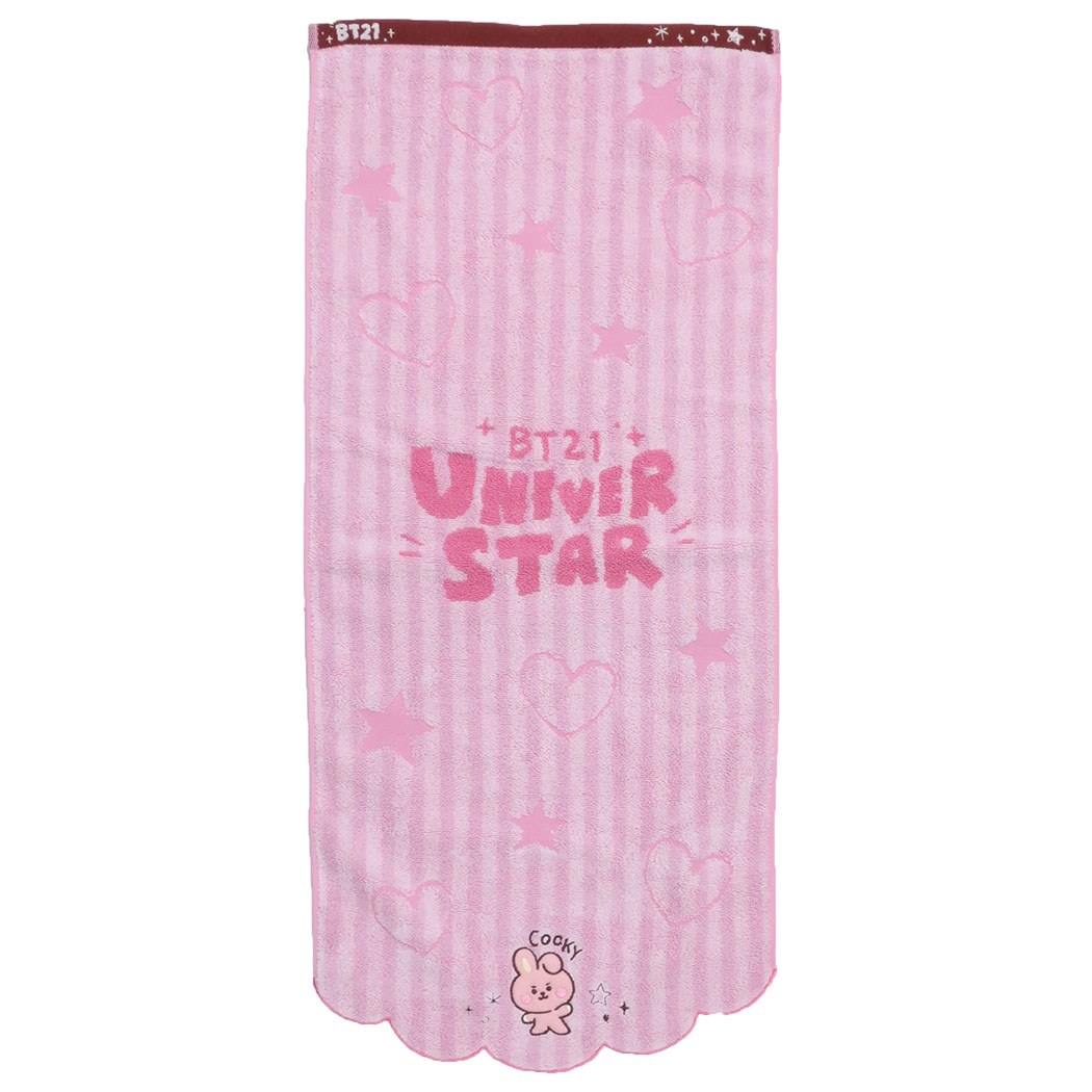 BT21 商品 フェイスタオル LINE FRIENDS キャラクター ジャガード ロングタオル ベイビィー COOKY プレゼント