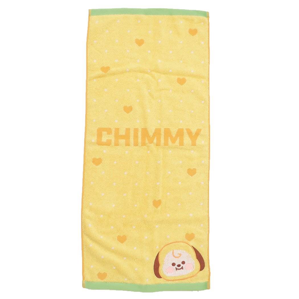 BT21 LINE FRIENDS キャラクター フェイスタオル ジャガード ロングタオル キュート CHIMMY プレゼント 男の子