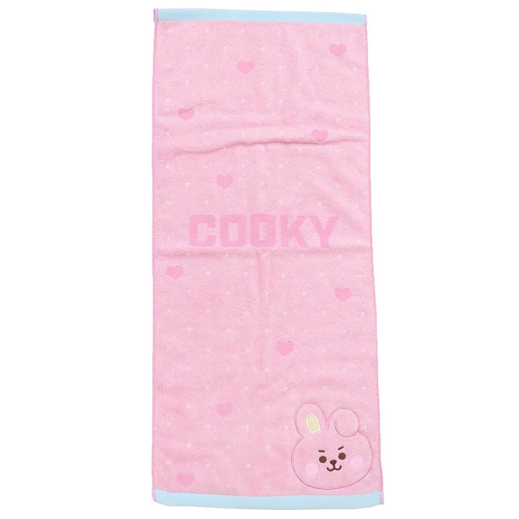 BT21 ジャガード ロングタオル LINE FRIENDS フェイスタオル キャラクター キュート COOKY プレゼント 男の子