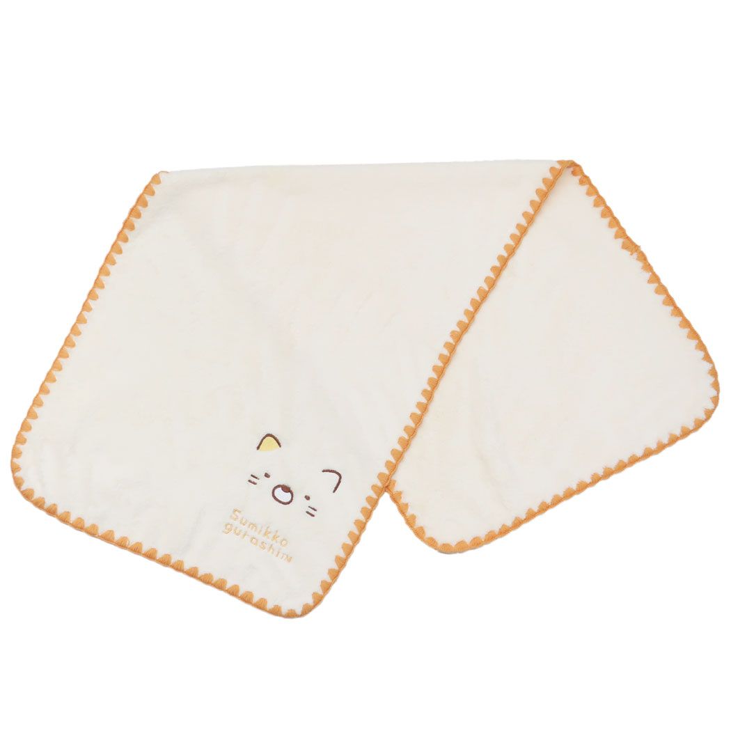 すみっコぐらし フェイスタオル マイクロファイバーロングタオル シンプルねこ サンエックス 丸眞 プレゼント 男の子 女の子 ギフト