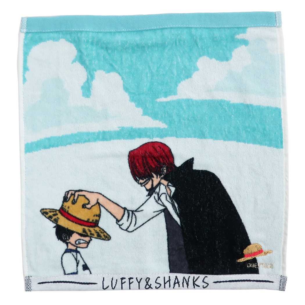ワンピース ハンドタオル アニメキャラクター グッズ ウォッシュタオル ルフィ&シャンクス お前に預ける ONE PIECE プレゼント