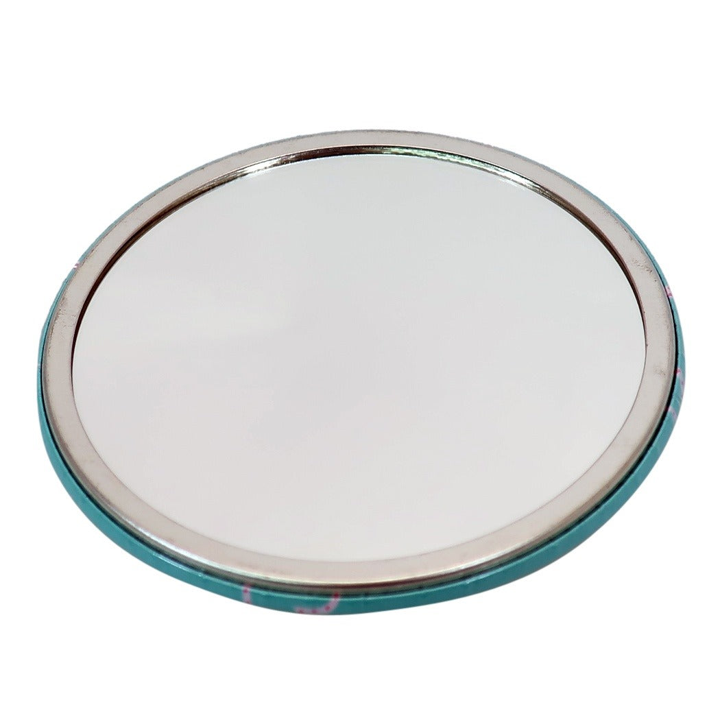 手鏡 竹井千佳 ガーリーイラスト グッズ ラウンド 缶ミラー 白猫 プレゼント 男の子 女の子 ギフト