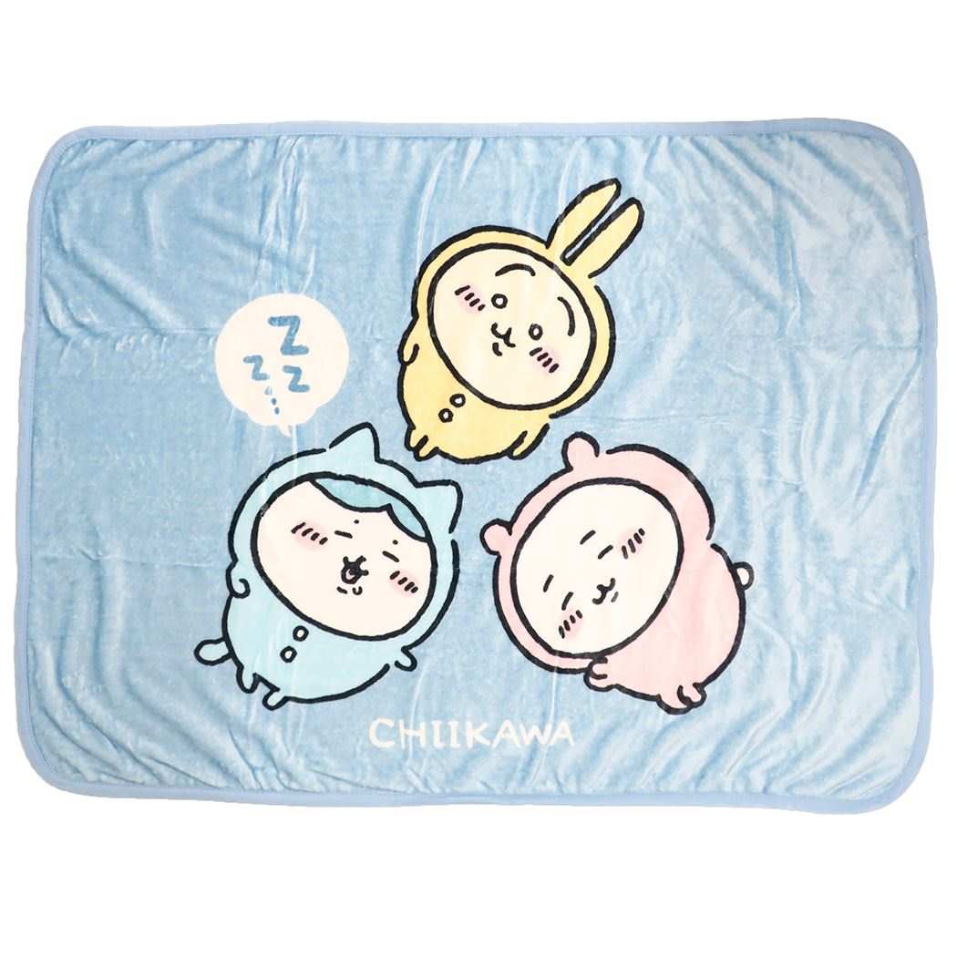 ちいかわ グッズ ひざ掛け毛布 キャラクター フリース ブランケット ちいかわ&ハチワレ&うさぎ 寝よっか ナガノ プレゼント 男の子