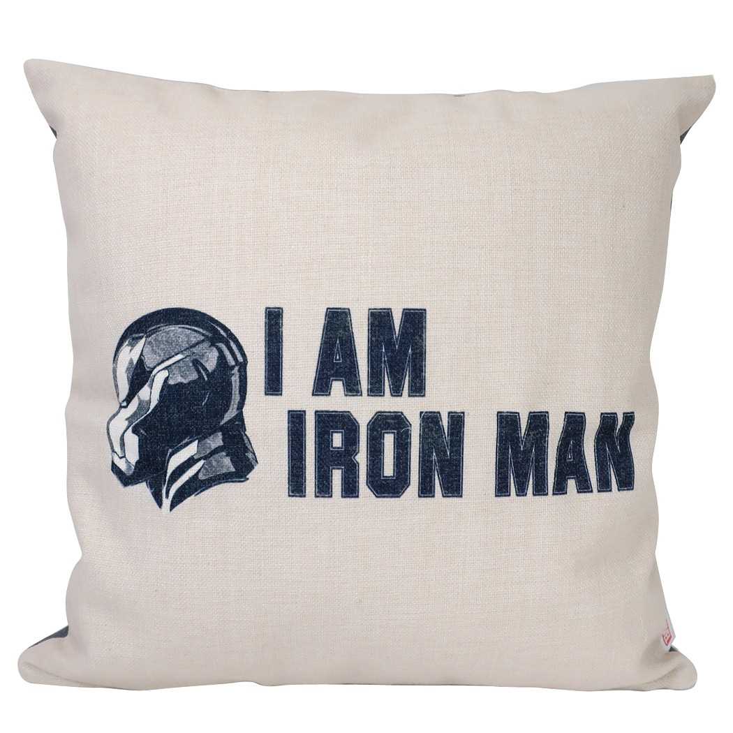 アイアンマン 麻風 クッションカバー ファブリック雑貨 &サノス マーベル モリシタ インテリア雑貨 プレゼント 男の子 女の子 ギフ