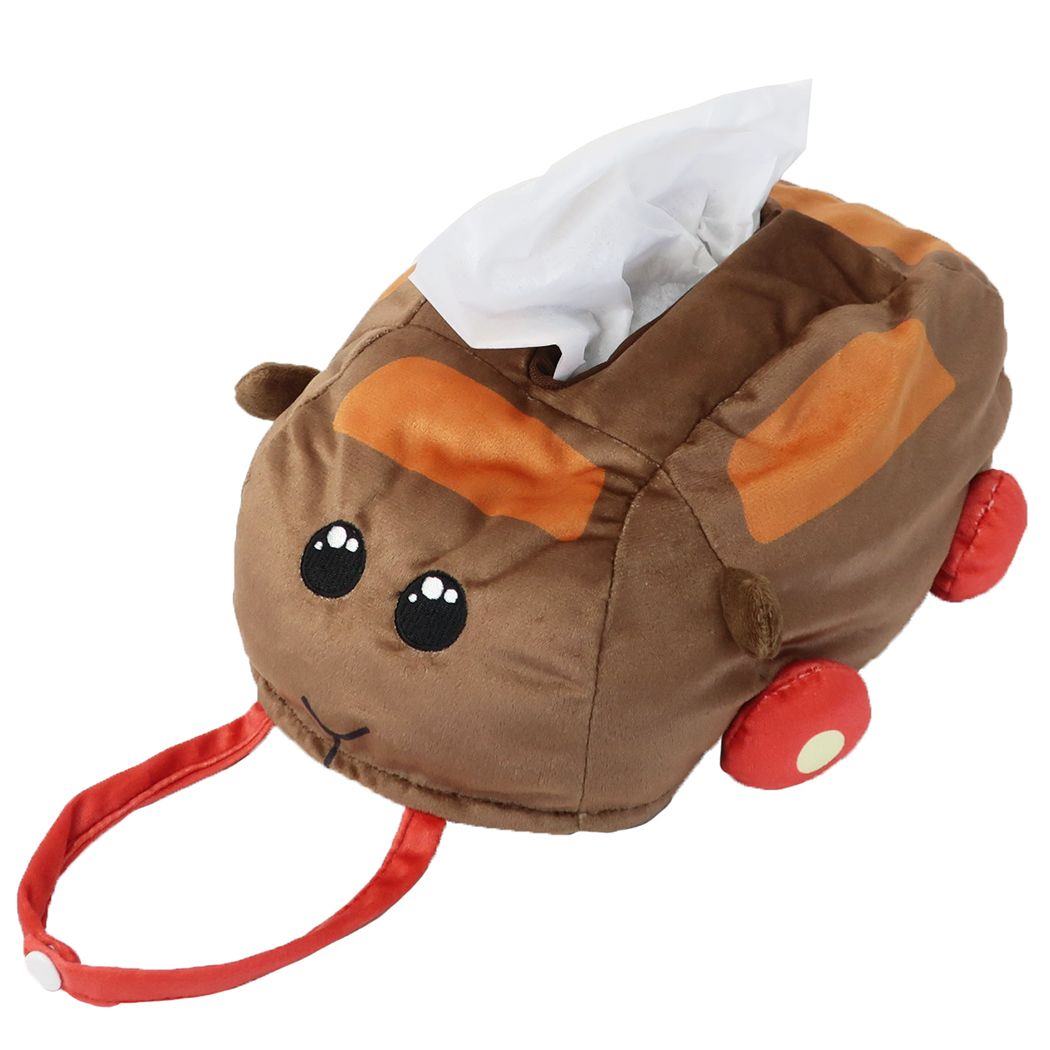 PUIPUIモルカー キャラクター 吊り下げ ボックスティッシュケース 壁掛け ぬいぐるみティッシュカバー テディ プレゼント 男の子