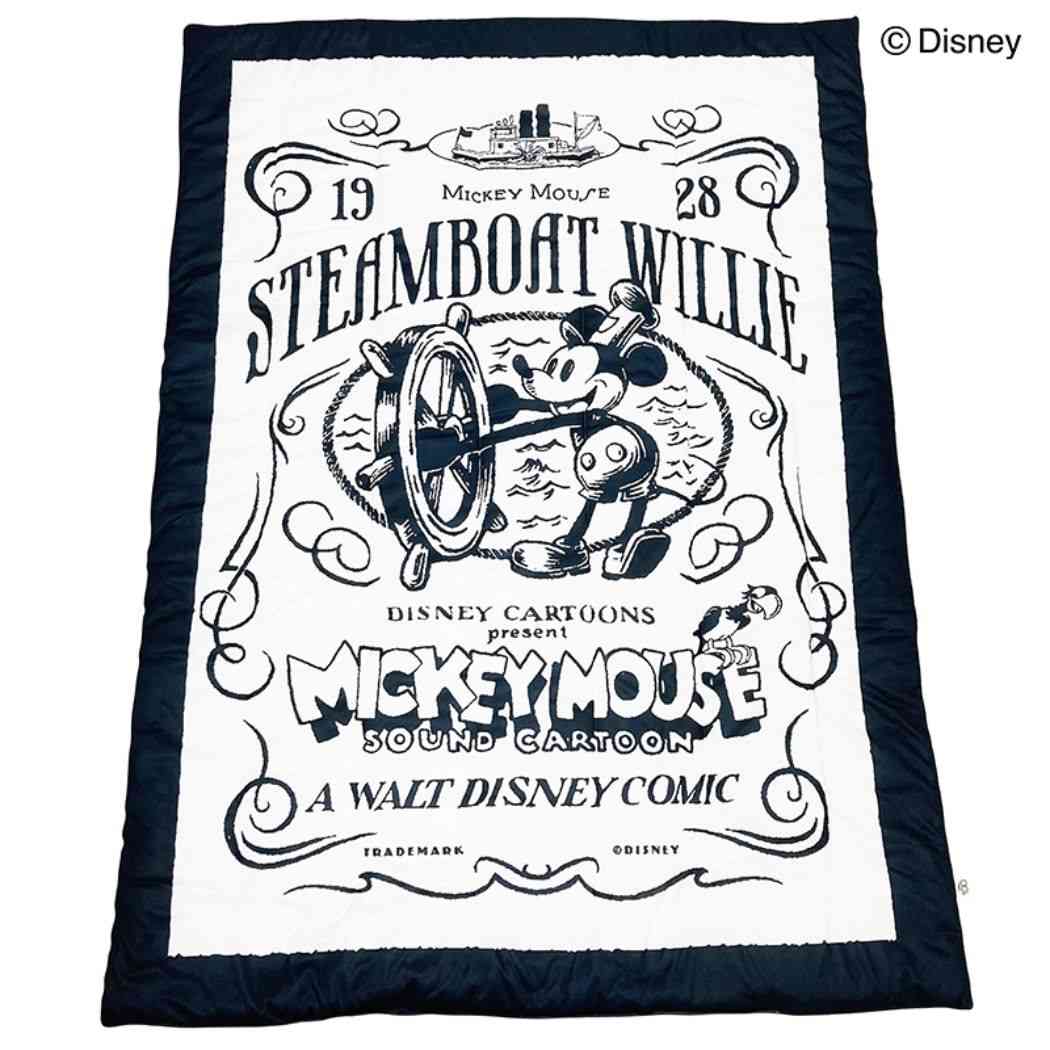 ミッキーマウス 肌掛けふとん ディズニー 寝具 キャラクター 蒸気船ウィリー
