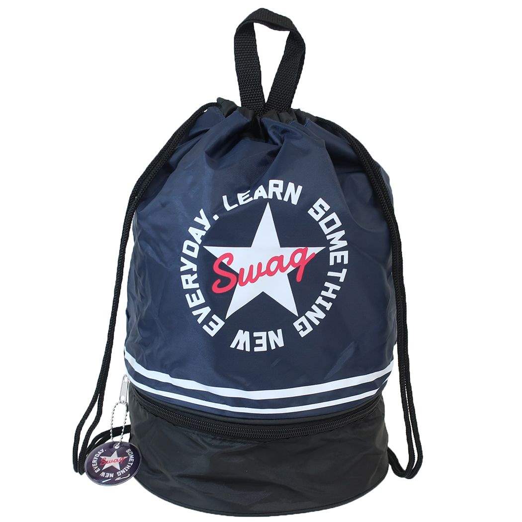 プールバッグ ボンサックビーチバッグ 2層 スターネイビー ニシオ