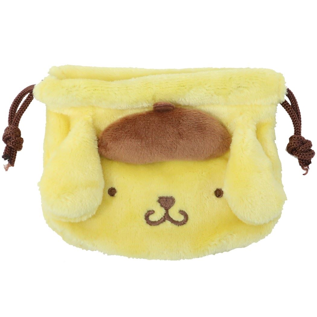 巾着袋 ポムポムプリン ミニ ぬいぐるみ きんちゃくポーチ サンリオ ナカジマコーポレーション 小物入れ プレゼント 男の子 女の子