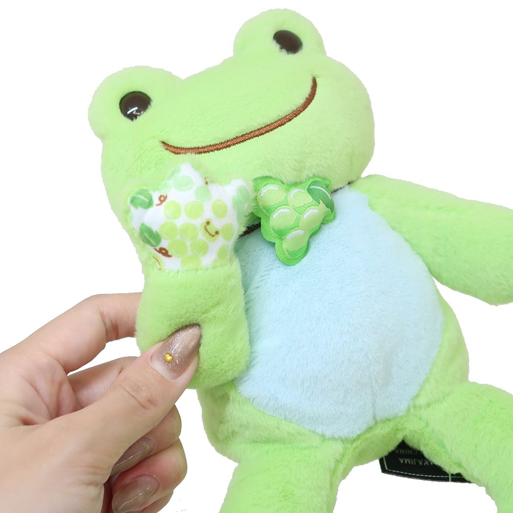 かえるのピクルス ビーンドール ぬいぐるみ キャラクター フルーツマルシェ マスカット