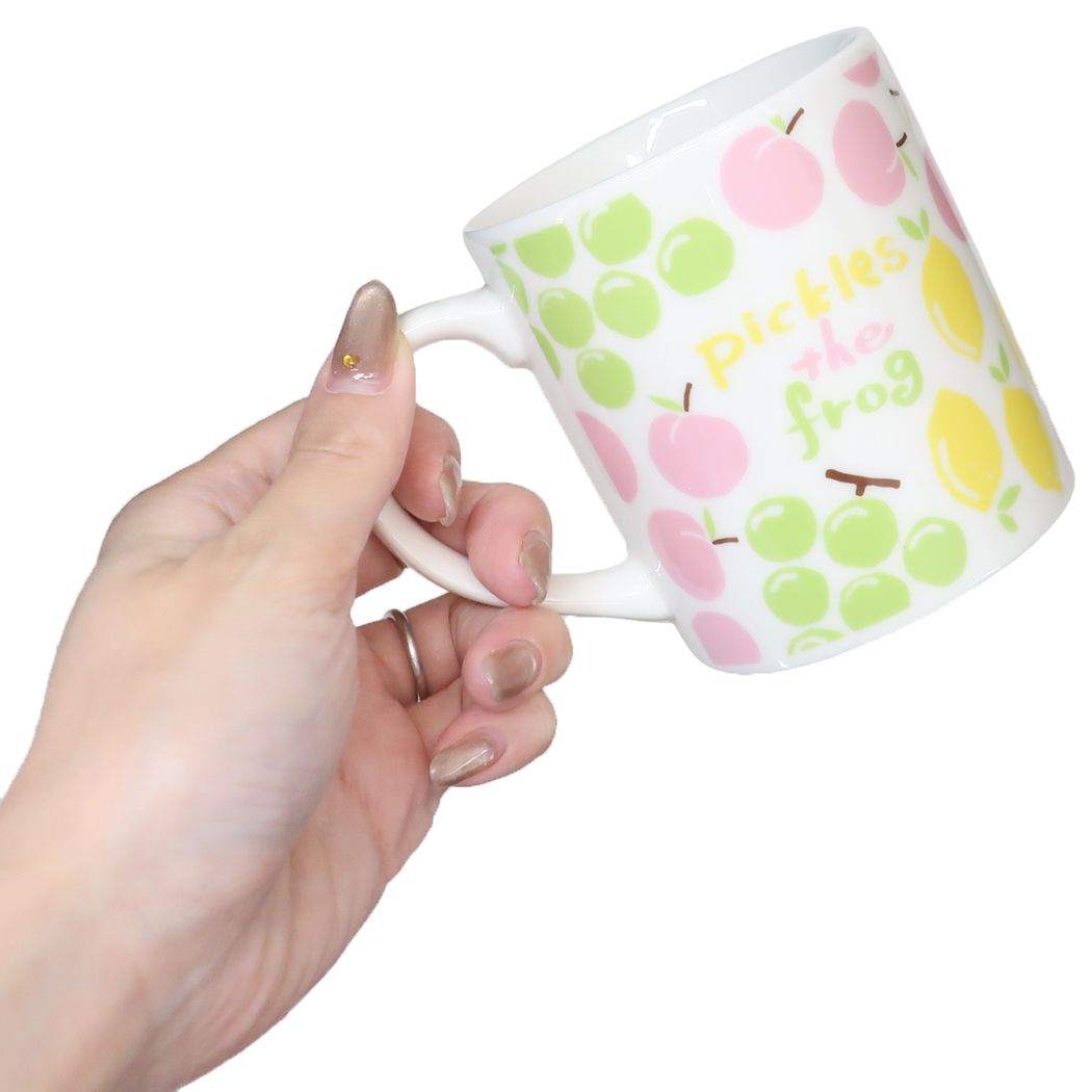 かえるのピクルス マグカップ 陶磁器マグ フルーツマルシェ ナカジマ