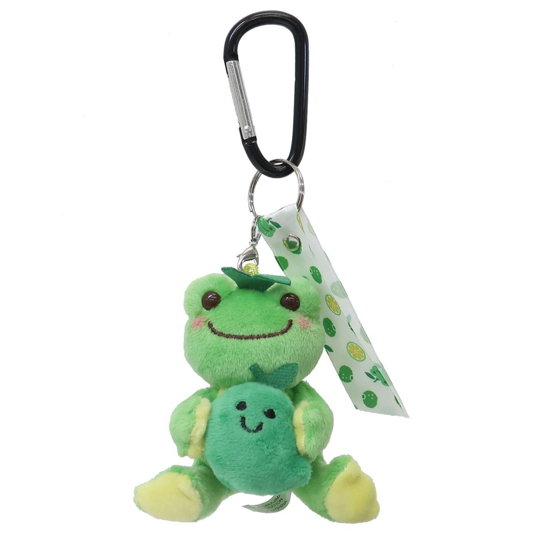 かえるのピクルス カラビナマスコット ぬいぐるみキーホルダー キャラクター かぼす
