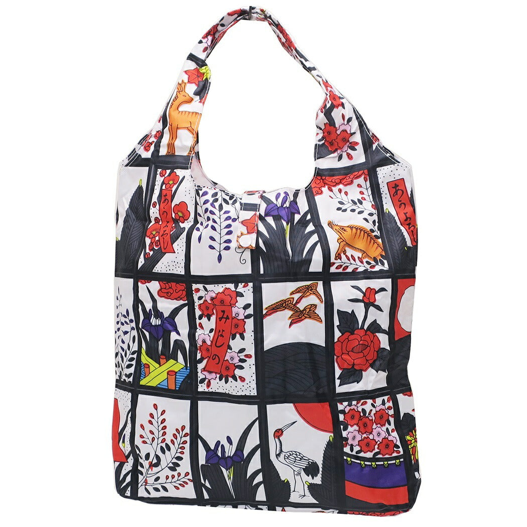 エコバッグ 花札 エコなショッピングバッグ ノルコーポレーション 収納袋付き グッズ 39×50×9cm お買い物かばん プレゼント