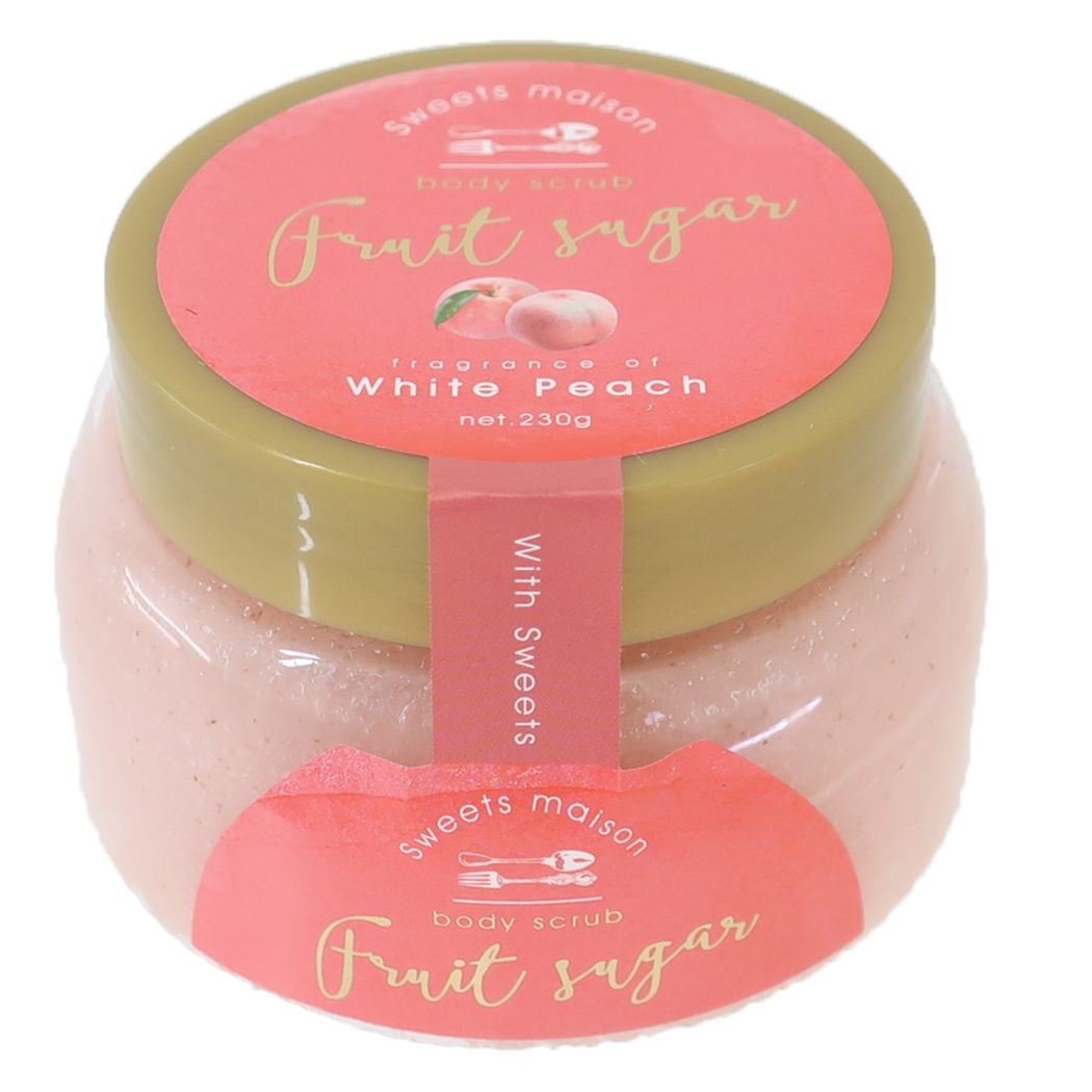 ボディケア用品 スウィーツメゾン フルーツシュガーボディスクラブ ピンクフルーツシリーズ White Peach ノルコーポレーション
