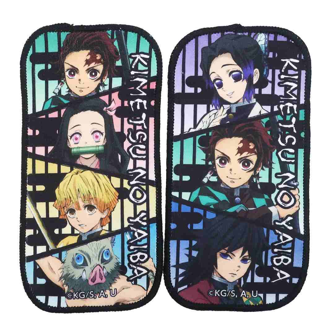 鬼滅の刃 ポケットタオル プチタオル 2枚セット 少年ジャンプ 男の子 女の子 キッズタオル プレゼント ギフト