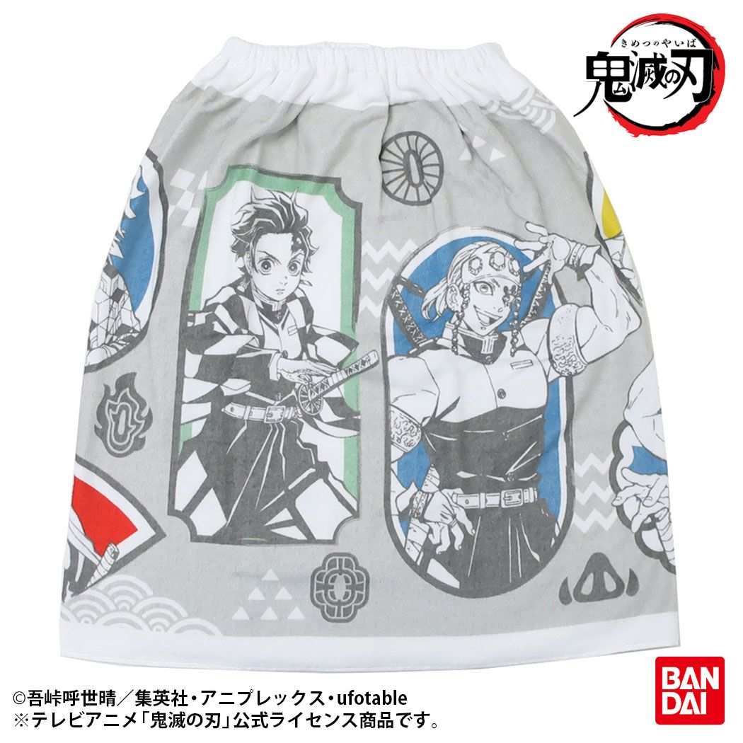 鬼滅の刃 60cm丈 巻き巻きタオル 少年ジャンプ ラップタオル アニメキャラクター 新男児柄 プレゼント 男の子 女の子 ギフト