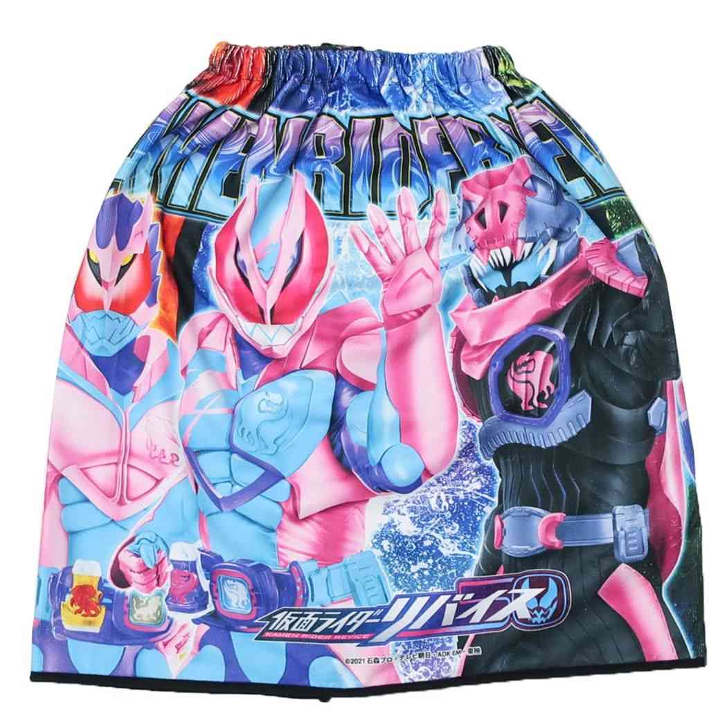 仮面ライダーリバイス グッズ マイクロファイバー ラップタオル キャラクター 60cm丈 巻き巻きタオル プレゼント 男の子 女の子