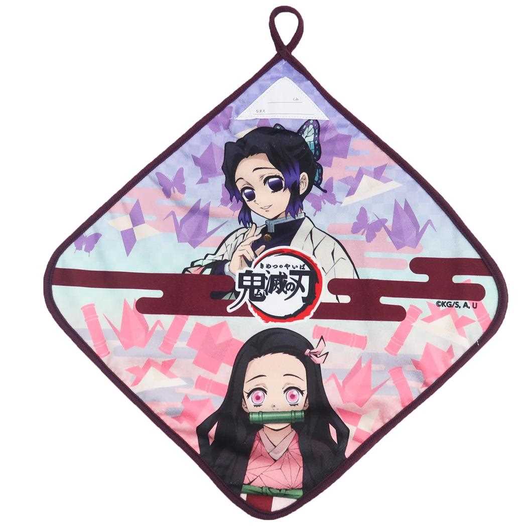 鬼滅の刃 少年ジャンプ アニメキャラクター ループタオル ループ付き 幼稚園 ハンドタオル 女児柄 プレゼント 男の子 女の