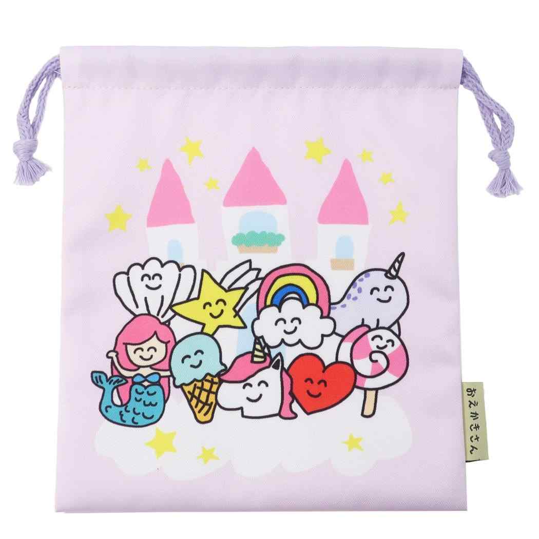 おえかきさんシリーズ きんちゃくポーチ 巾着袋 おもしろ ふぁんしーさん プレゼント 男の子 女の子 ギフト