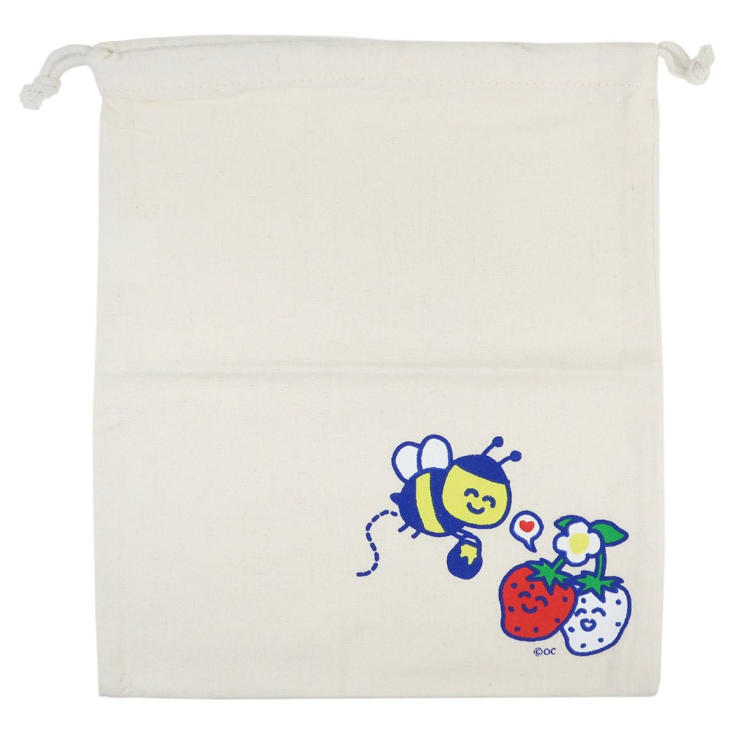おえかきシリーズ きんちゃくポーチL 巾着袋 みつばちさんのおてつだい おもしろ雑貨 プレゼント 男の子 女の子 ギフト