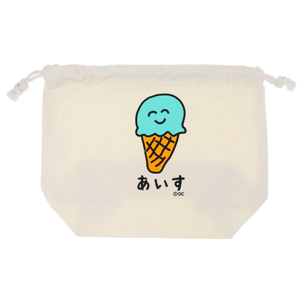 巾着袋 おえかきさん きんちゃくポーチ あいすさん! オクタニ