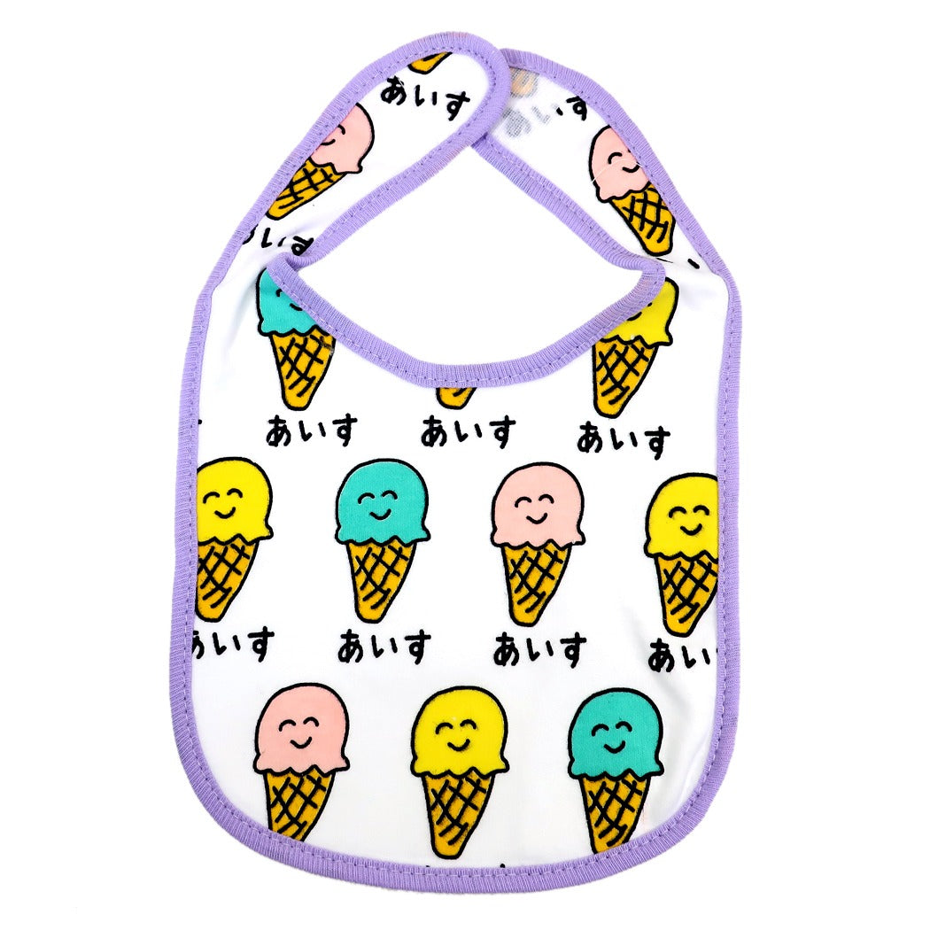コットン スタイ あいすさん ベビー ビブ おえかきシリーズ オクタニコーポレーション 赤ちゃんエプロン プレゼント 男の子 女の子