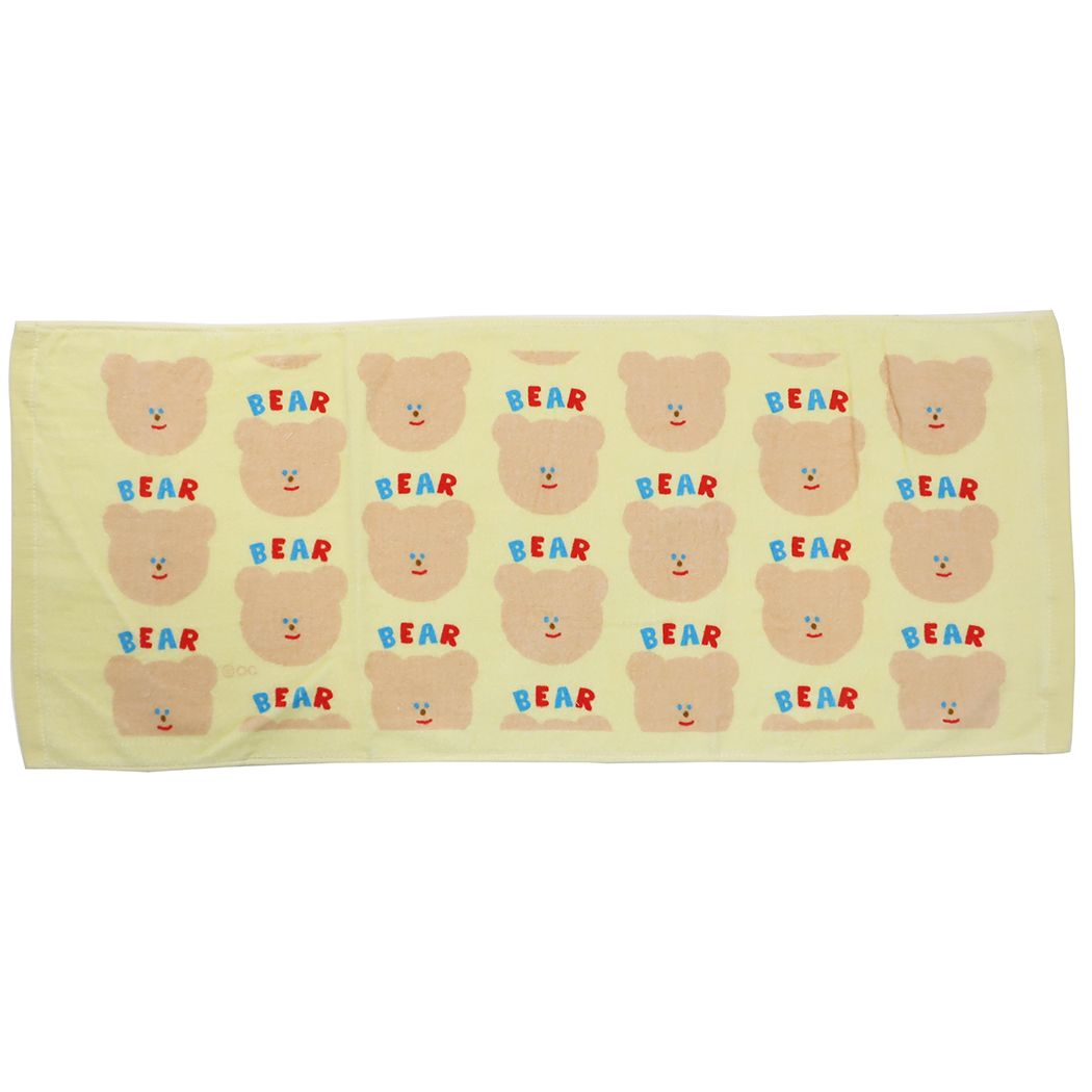 プリントロングタオル フェイスタオル BEAR おえかきシリーズ オクタニコーポレーション おもしろ雑貨 プレゼント 男の子 女の子