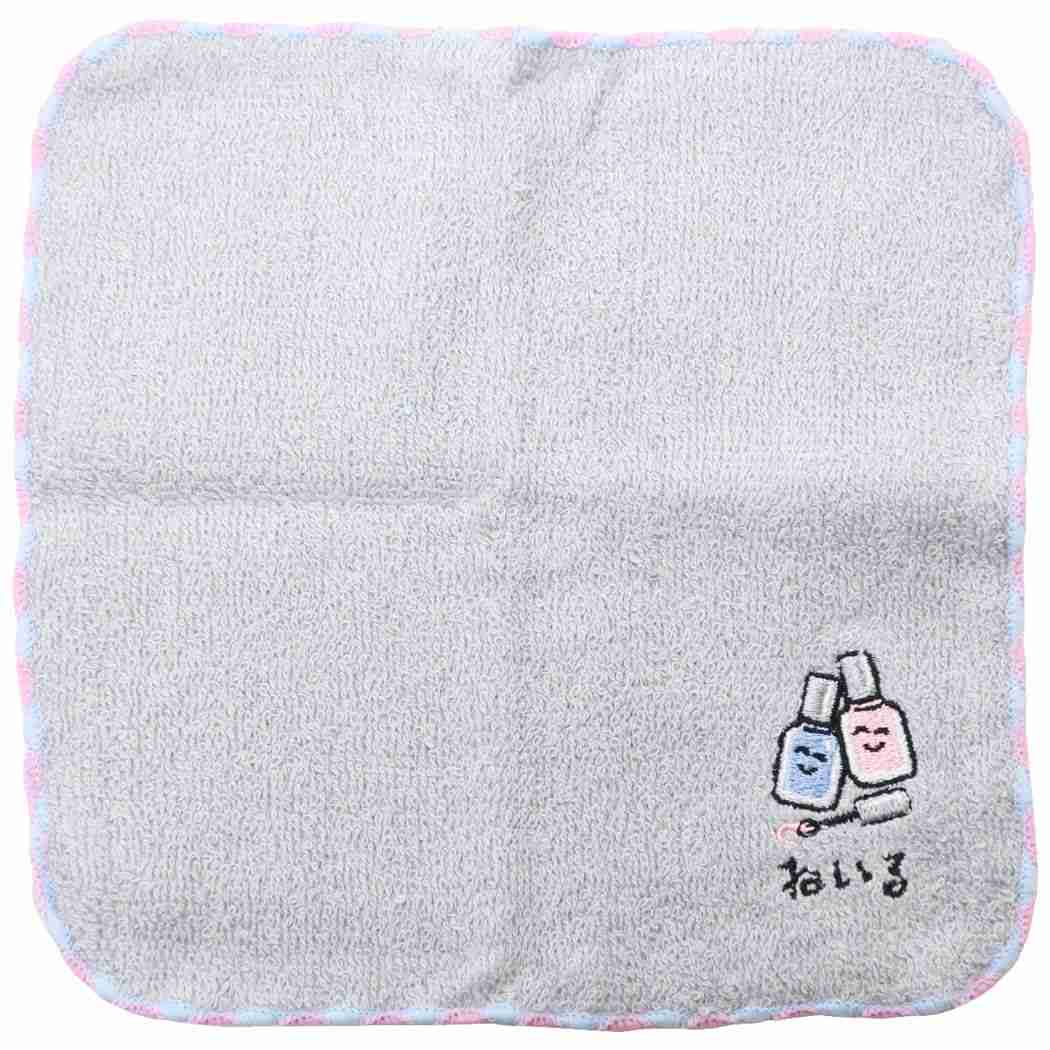 おえかきさん ワンポイント刺繍ハンカチタオル ミニタオル ねいるさん 汗拭きタオル プレゼント 男の子 女の子 ギフト