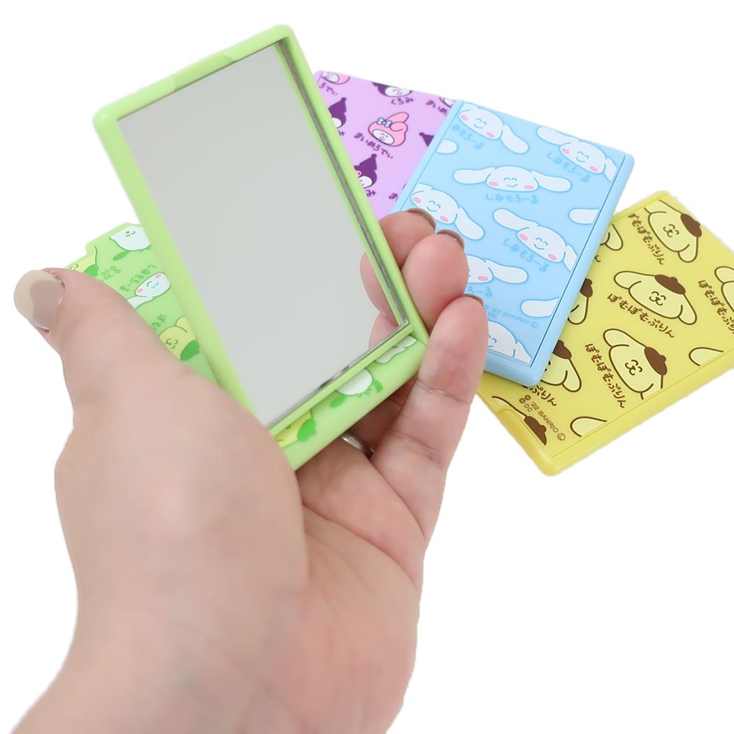 ポムポムプリン サンリオ キャラクター 手鏡 コンパクトミラー おえかきさん×ぽむぽむぷりん