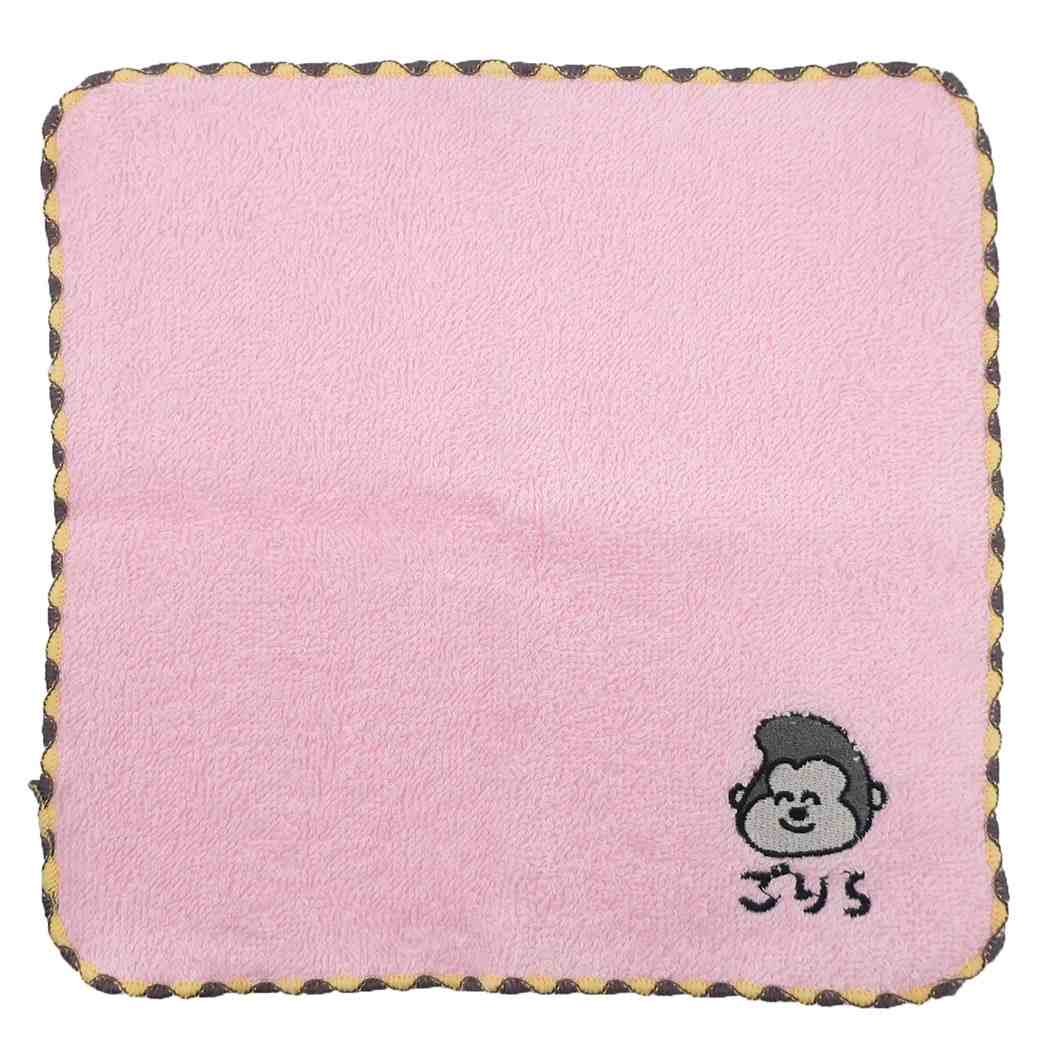 ミニタオル ワンポイント 刺繍 ハンカチタオル ごりらさん プレゼント 男の子 女の子 ギフト