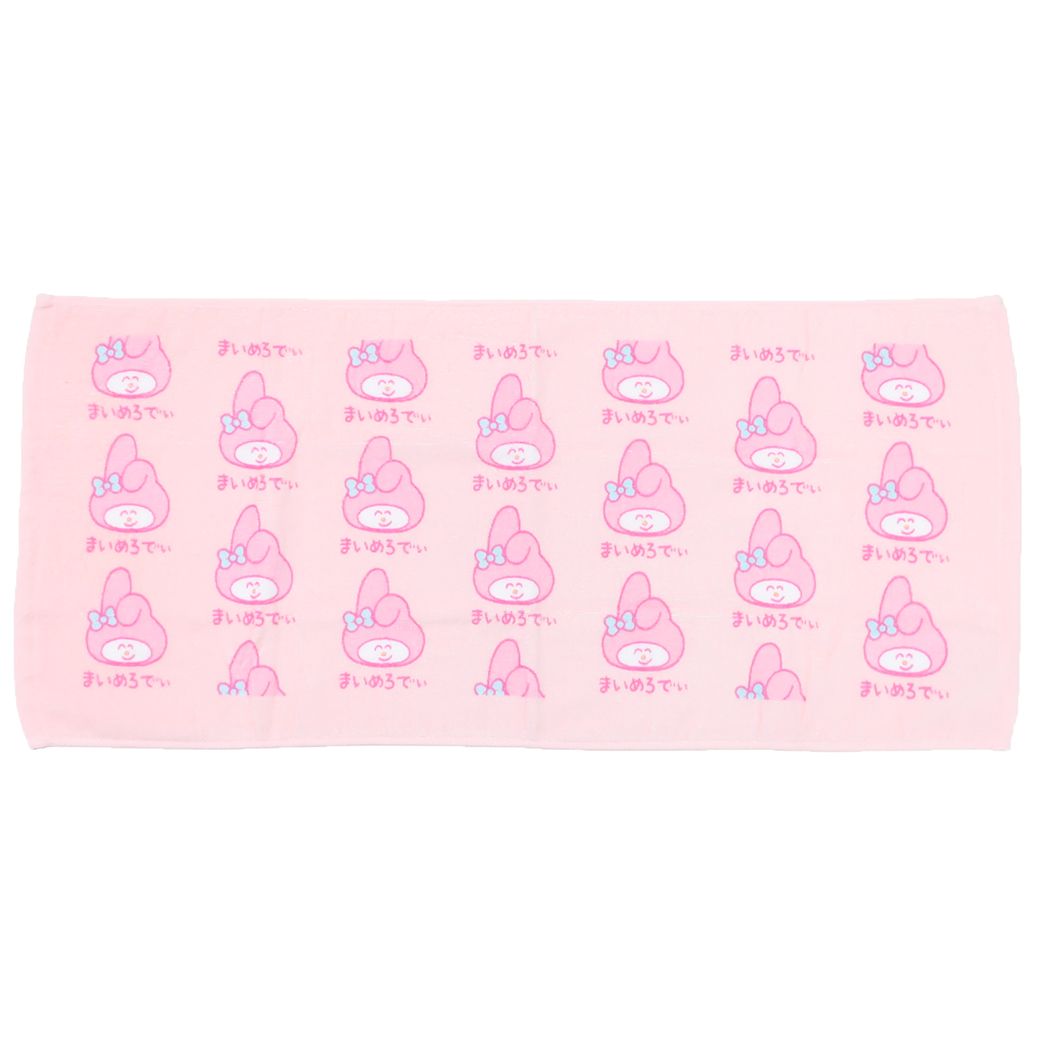 マイメロディ フェイスタオル プリントロングタオル まいめろでぃ おえかきさんxさんりおきゃらくたーず サンリオ