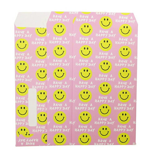 ポチ袋 長札 金封 L 3枚セット SMILE YELLOW&PINK オクタニコーポレーション おとしだま袋 封筒 おもしろ雑貨 プレゼン