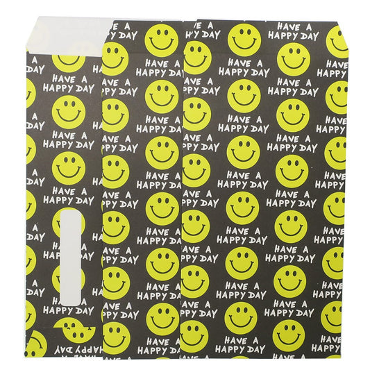 長札 Ｌ 3枚セット SMILE BLACK ポチ袋 おもしろ雑貨 グッズ オクタニコーポレーション おとしだま袋 封筒 プレゼント