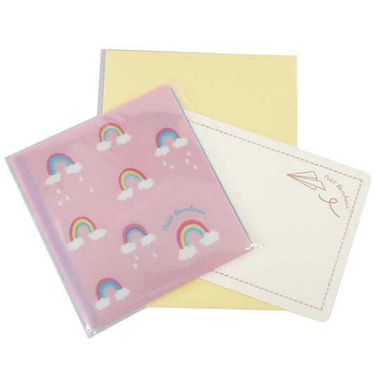 抗菌 マスクケース付き カード グリーティングカード Petit Bonheur Rainbow オリエンタルベリー プレゼント