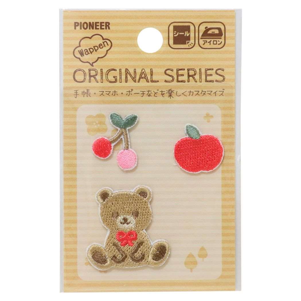 ワッペン ナチュラルワッペン3枚セット クマちゃん パイオニア