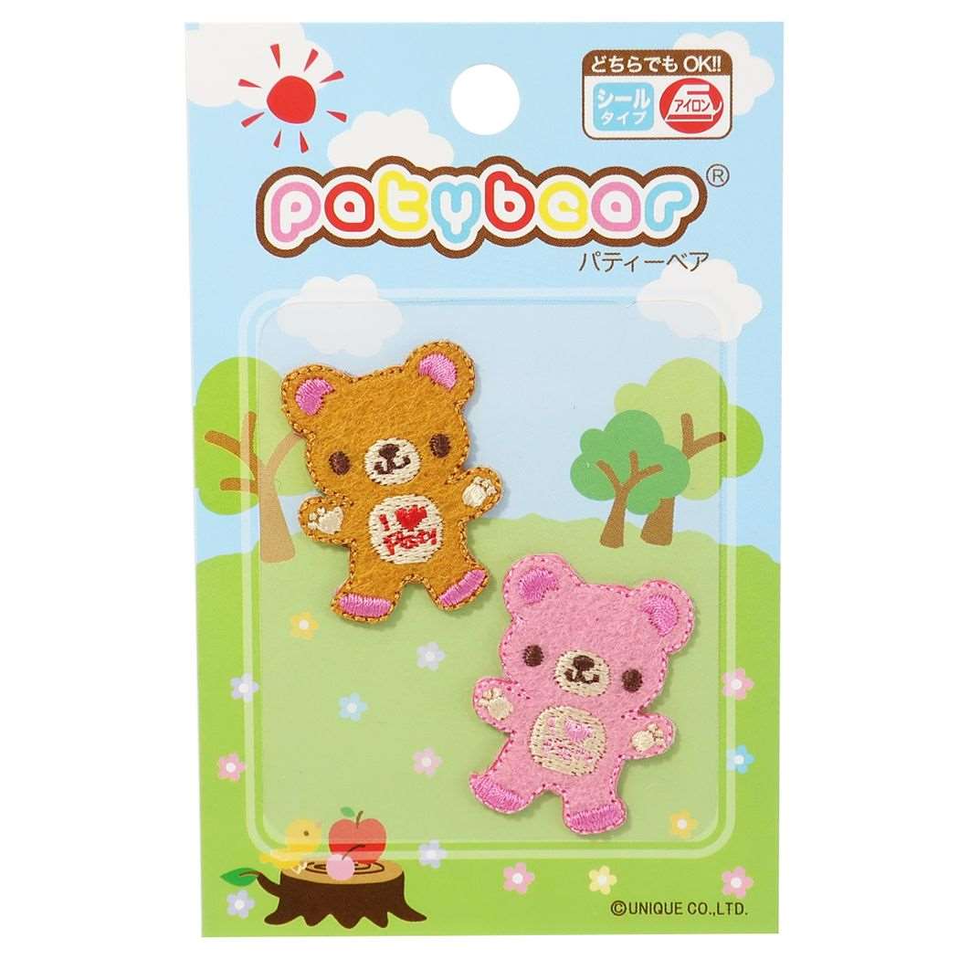 アイロンパッチシール 2枚セット パティーベア ワッペン くま 通販 PBE02 プレゼント 男の子 女の子 ギフト