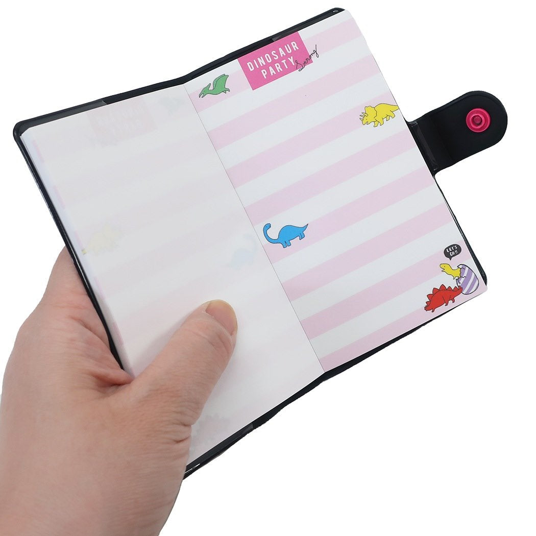 スマホカバー型 メモ メモ帳 ダイナソーパーティー マット塩ビカバー 7.4×13.2×0.9cm プレゼント 男の子 女の