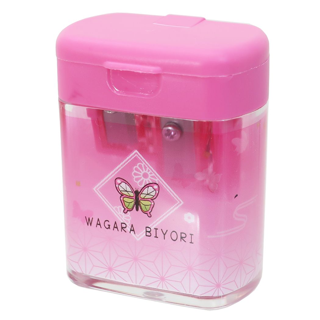 和柄びより 鉛筆削り 2way シャープナー チョウ ピンク クーリア 新学期準備文具 プレゼント 男の子 女の子 ギフト